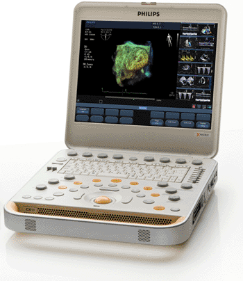 Image: The CX50 CompactXtreme ultrasound system (Photo courtesy of Philips Healthcare).